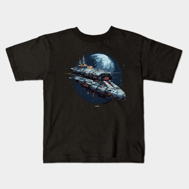 Aliens  ship Kids T-Shirt by Pixy Official